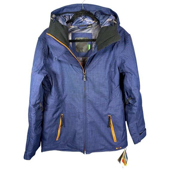 New Oakley GB Eco Shell Snowboard Jacket Women's Large Navy MSRP$310 - Picture 2 of 16
